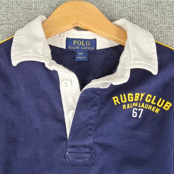 POLO RALPH LAUREN BOYS VINTAGE RUGBY CLUB RL 67 LONG SLEEVE SHIRT SIZE SMALL (8) - Picture 10 of 10